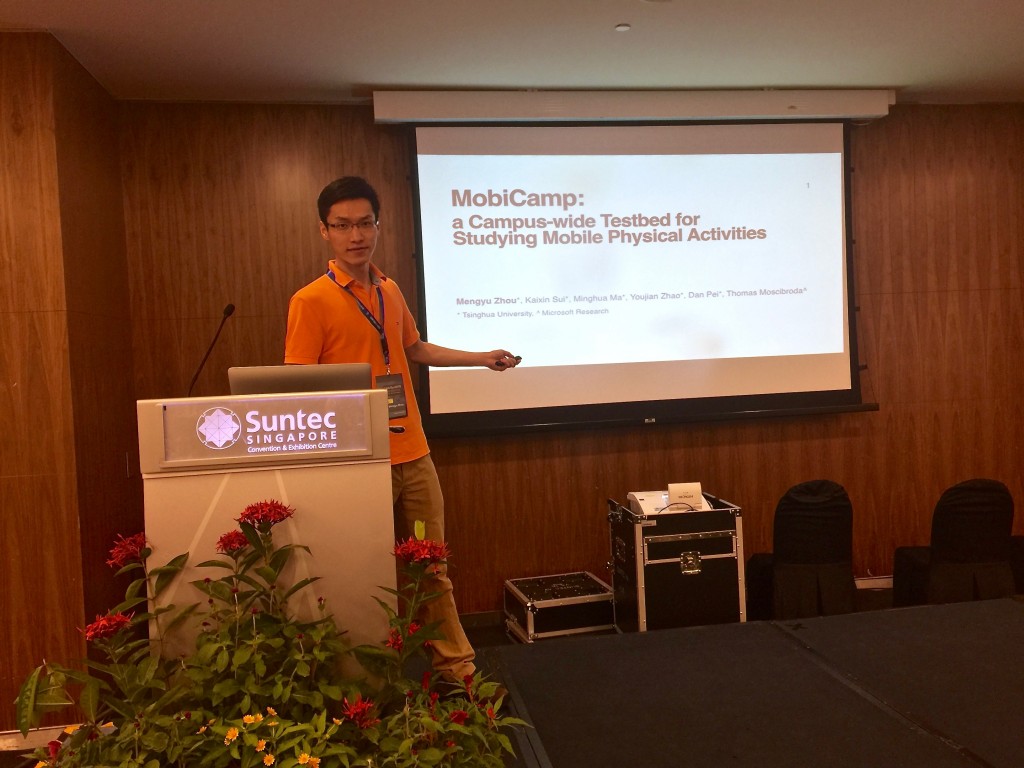 Mengyu delivered his talk on MobiCamp at WPA 2016 in Singapore